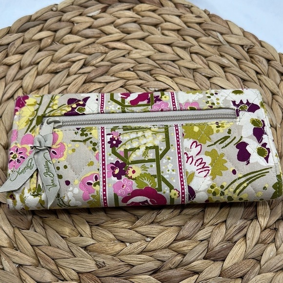 Vera Bradley Floral Pink and Green Women's Wallet - Picture 3 of 5